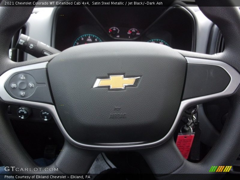 Satin Steel Metallic / Jet Black/­Dark Ash 2021 Chevrolet Colorado WT Extended Cab 4x4