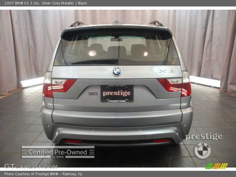 Silver Grey Metallic / Black 2007 BMW X3 3.0si