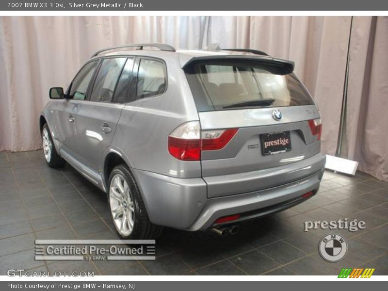 Silver Grey Metallic / Black 2007 BMW X3 3.0si