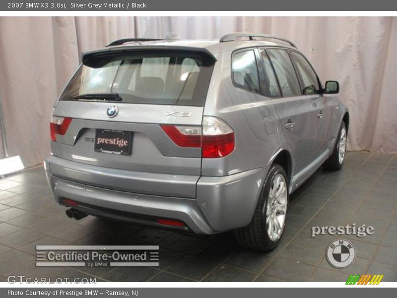 Silver Grey Metallic / Black 2007 BMW X3 3.0si