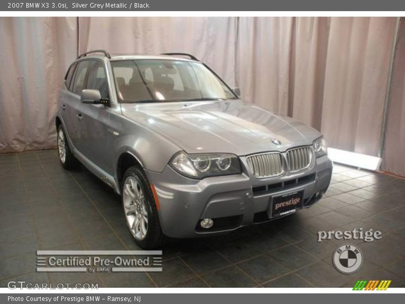 Silver Grey Metallic / Black 2007 BMW X3 3.0si