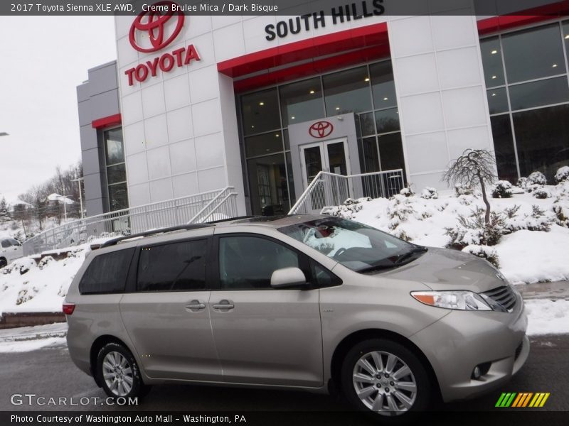 Creme Brulee Mica / Dark Bisque 2017 Toyota Sienna XLE AWD