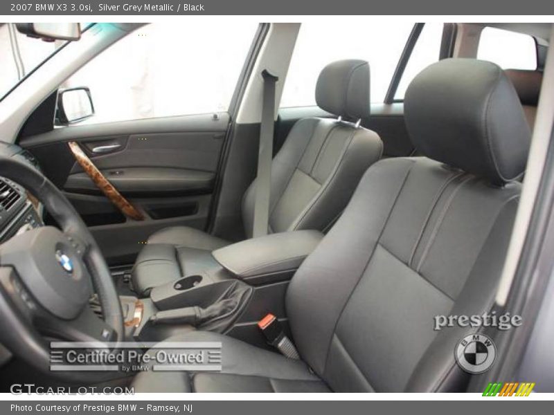 Silver Grey Metallic / Black 2007 BMW X3 3.0si