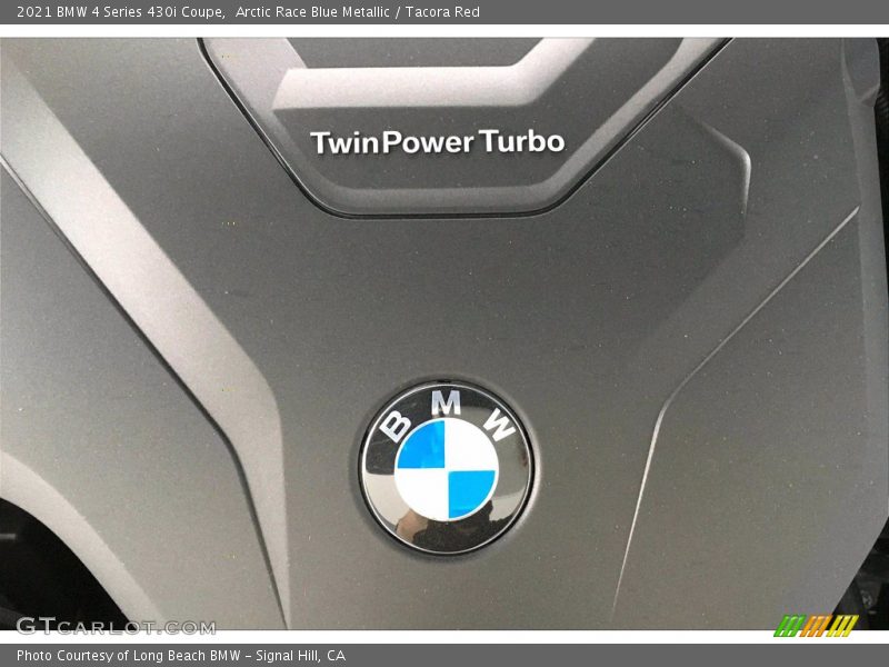 Arctic Race Blue Metallic / Tacora Red 2021 BMW 4 Series 430i Coupe