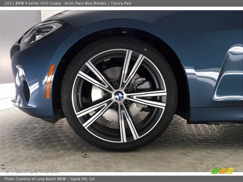 Arctic Race Blue Metallic / Tacora Red 2021 BMW 4 Series 430i Coupe