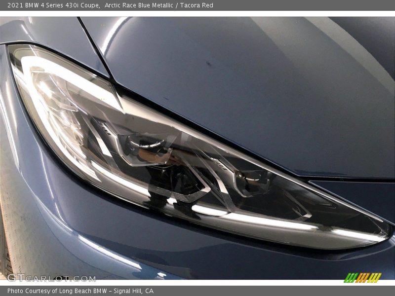 Arctic Race Blue Metallic / Tacora Red 2021 BMW 4 Series 430i Coupe