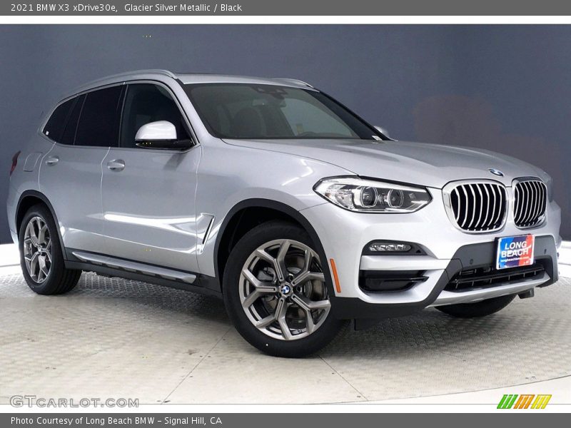 Glacier Silver Metallic / Black 2021 BMW X3 xDrive30e