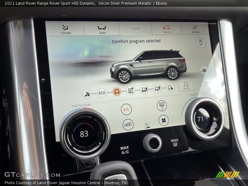 Controls of 2021 Range Rover Sport HSE Dynamic