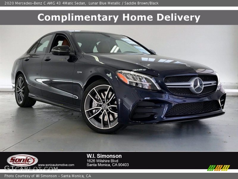 Lunar Blue Metallic / Saddle Brown/Black 2020 Mercedes-Benz C AMG 43 4Matic Sedan