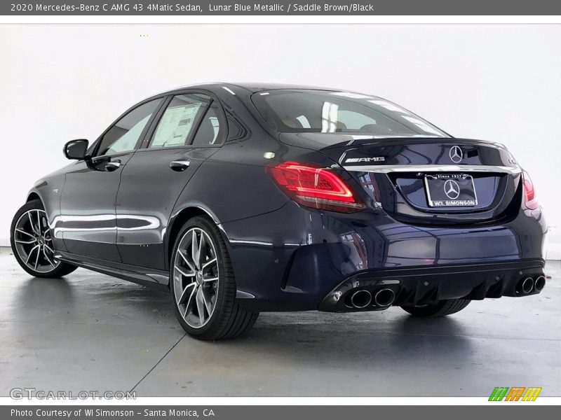 Lunar Blue Metallic / Saddle Brown/Black 2020 Mercedes-Benz C AMG 43 4Matic Sedan