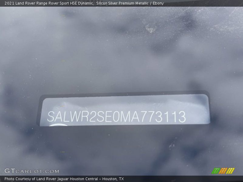 Silicon Silver Premium Metallic / Ebony 2021 Land Rover Range Rover Sport HSE Dynamic