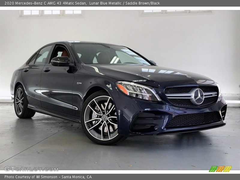 Lunar Blue Metallic / Saddle Brown/Black 2020 Mercedes-Benz C AMG 43 4Matic Sedan