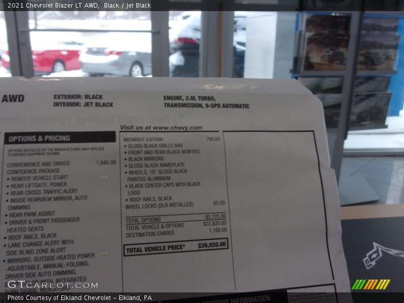 Black / Jet Black 2021 Chevrolet Blazer LT AWD