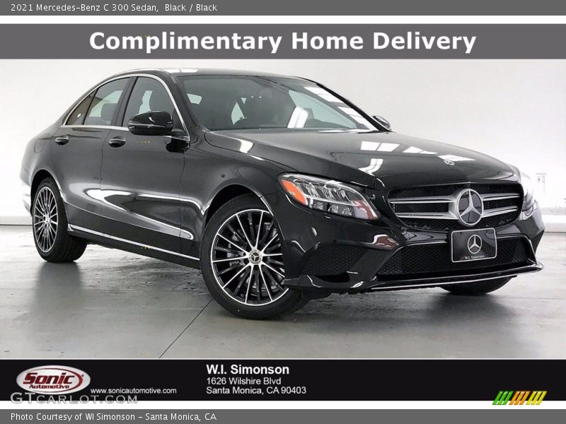Black / Black 2021 Mercedes-Benz C 300 Sedan