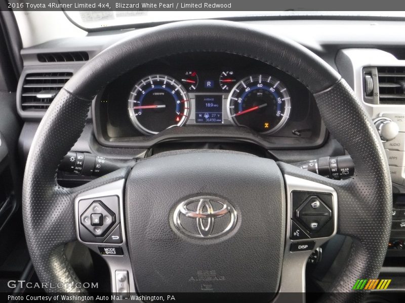 Blizzard White Pearl / Limited Redwood 2016 Toyota 4Runner Limited 4x4