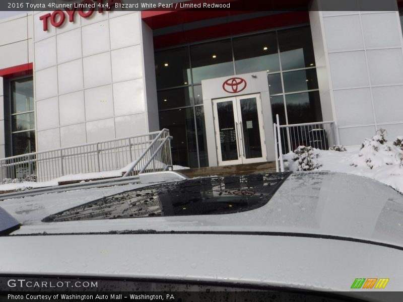 Blizzard White Pearl / Limited Redwood 2016 Toyota 4Runner Limited 4x4