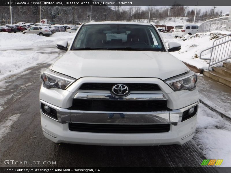 Blizzard White Pearl / Limited Redwood 2016 Toyota 4Runner Limited 4x4