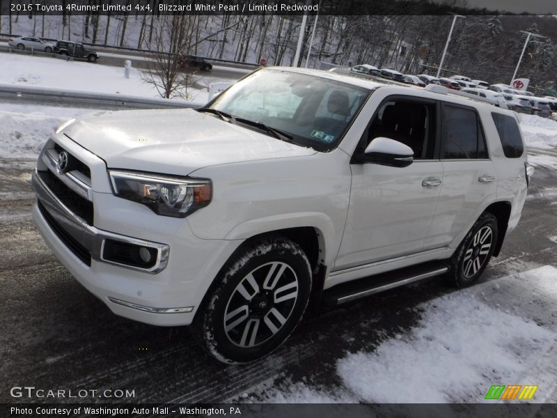 Blizzard White Pearl / Limited Redwood 2016 Toyota 4Runner Limited 4x4