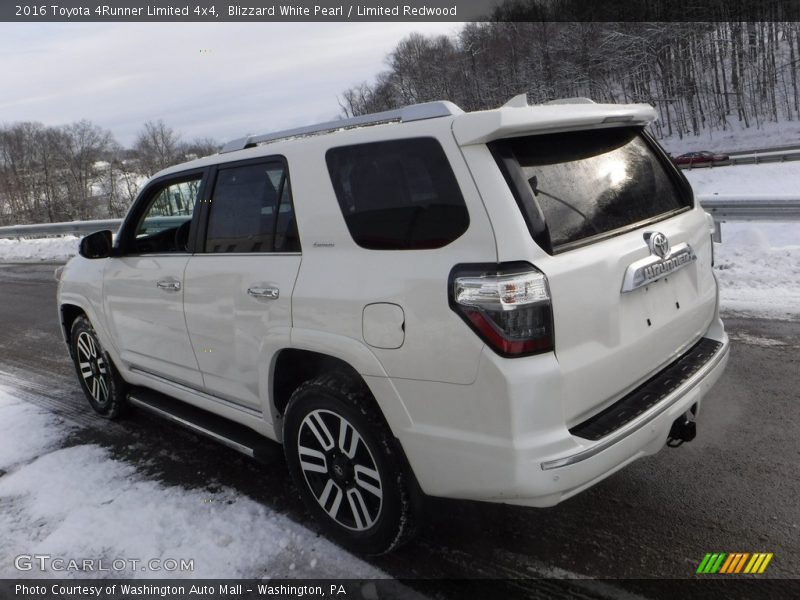 Blizzard White Pearl / Limited Redwood 2016 Toyota 4Runner Limited 4x4