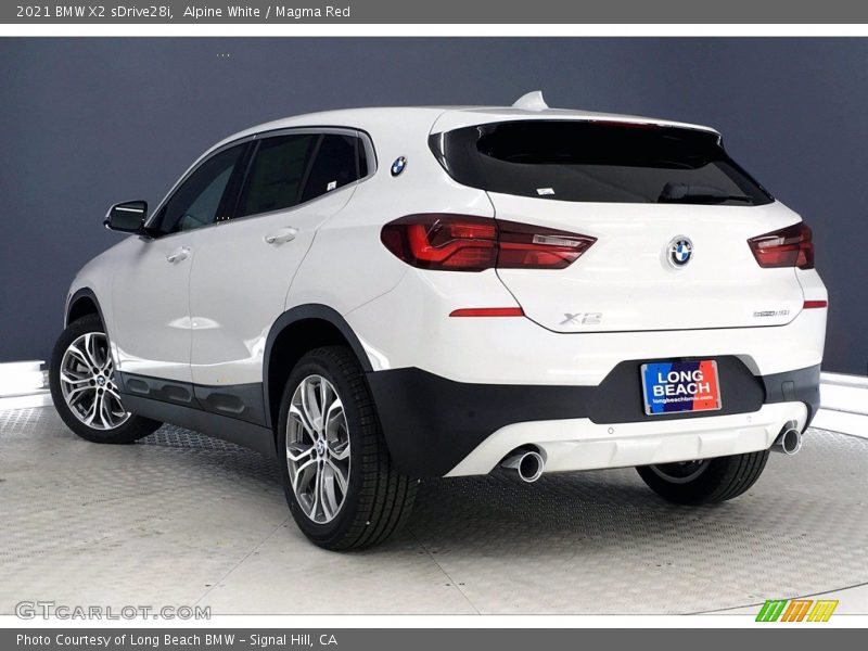 Alpine White / Magma Red 2021 BMW X2 sDrive28i