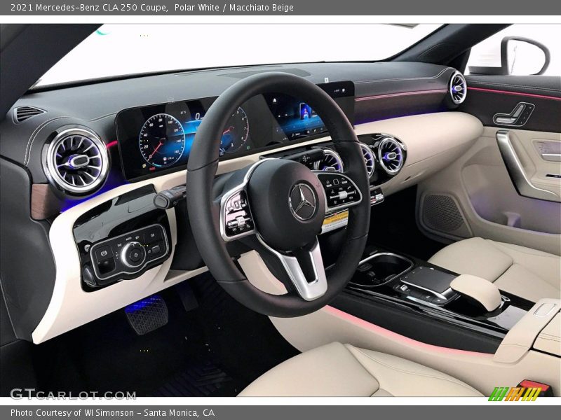 Polar White / Macchiato Beige 2021 Mercedes-Benz CLA 250 Coupe
