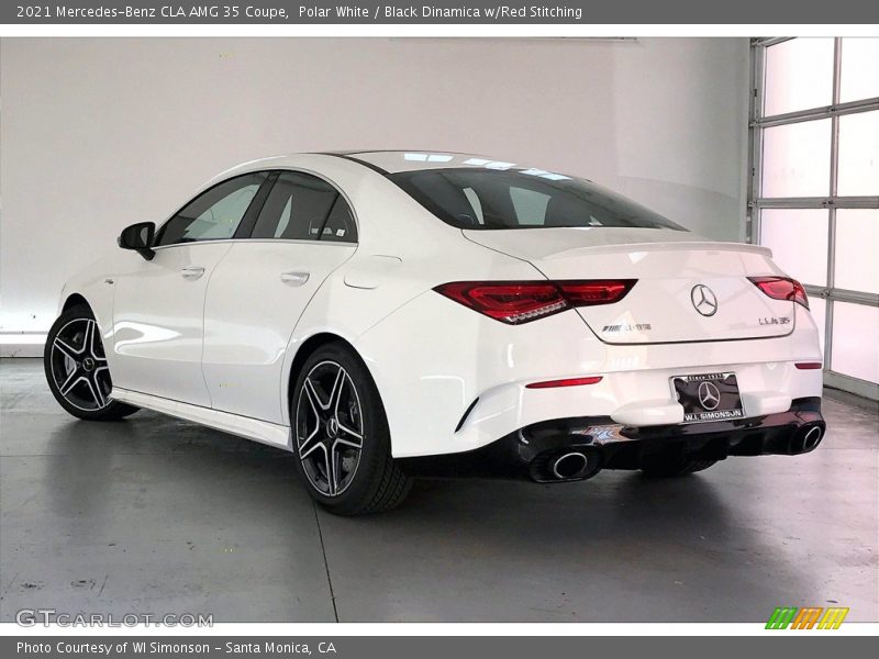 Polar White / Black Dinamica w/Red Stitching 2021 Mercedes-Benz CLA AMG 35 Coupe