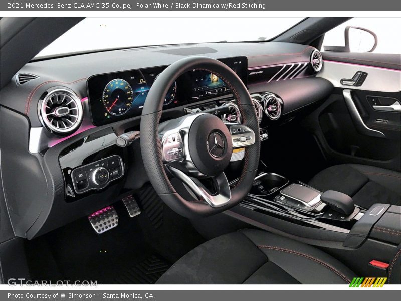 Polar White / Black Dinamica w/Red Stitching 2021 Mercedes-Benz CLA AMG 35 Coupe