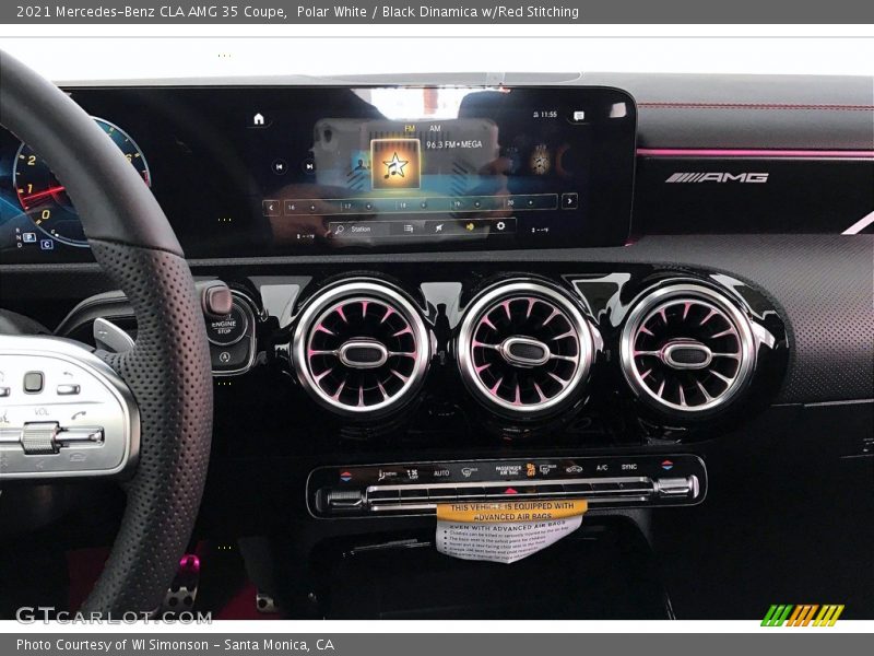 Polar White / Black Dinamica w/Red Stitching 2021 Mercedes-Benz CLA AMG 35 Coupe