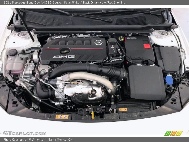 Polar White / Black Dinamica w/Red Stitching 2021 Mercedes-Benz CLA AMG 35 Coupe