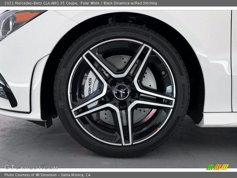 Polar White / Black Dinamica w/Red Stitching 2021 Mercedes-Benz CLA AMG 35 Coupe