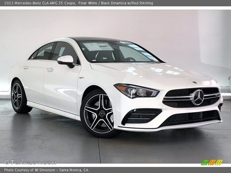 Polar White / Black Dinamica w/Red Stitching 2021 Mercedes-Benz CLA AMG 35 Coupe