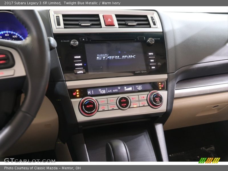 Controls of 2017 Legacy 3.6R Limited