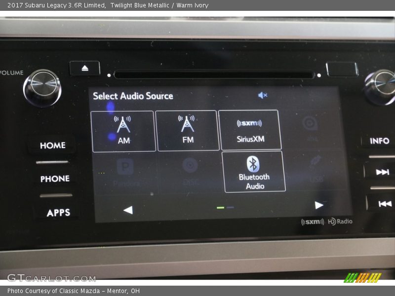 Controls of 2017 Legacy 3.6R Limited