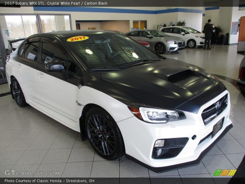 Crystal White Pearl / Carbon Black 2017 Subaru WRX STI