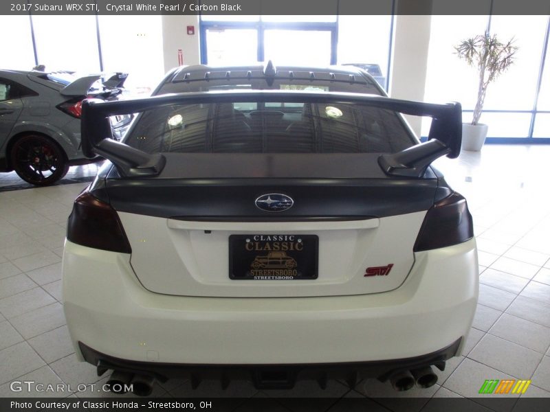 Crystal White Pearl / Carbon Black 2017 Subaru WRX STI
