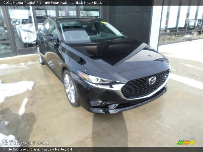 Jet Black Mica / Black 2021 Mazda Mazda3 Premium Sedan AWD