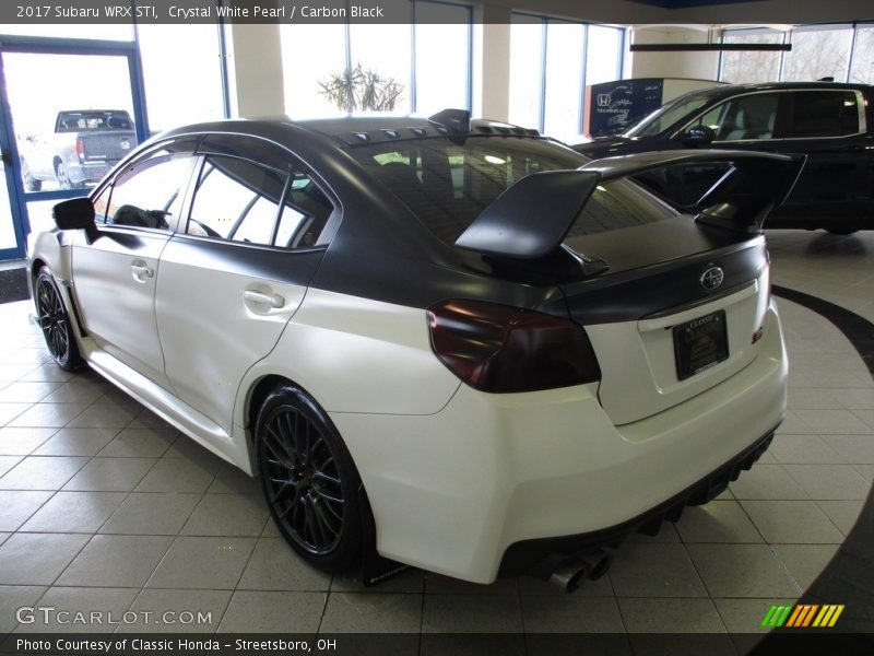 Crystal White Pearl / Carbon Black 2017 Subaru WRX STI