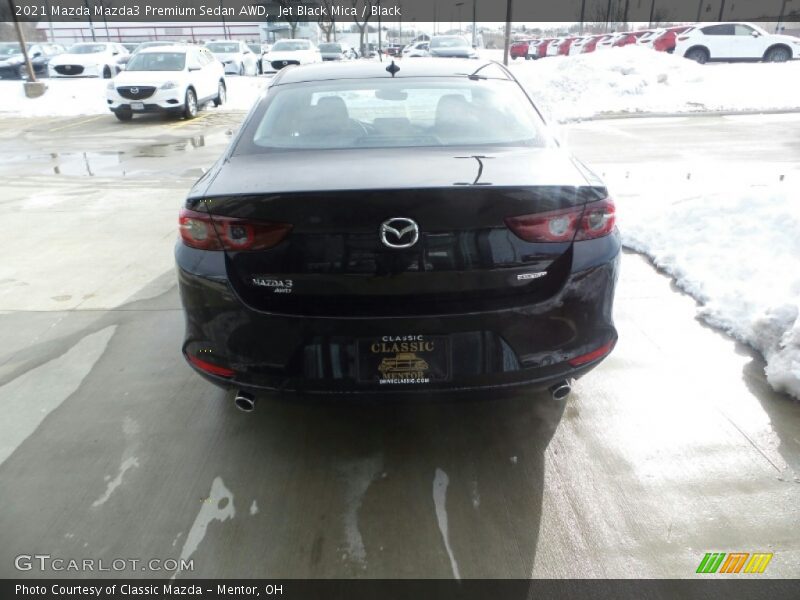 Jet Black Mica / Black 2021 Mazda Mazda3 Premium Sedan AWD