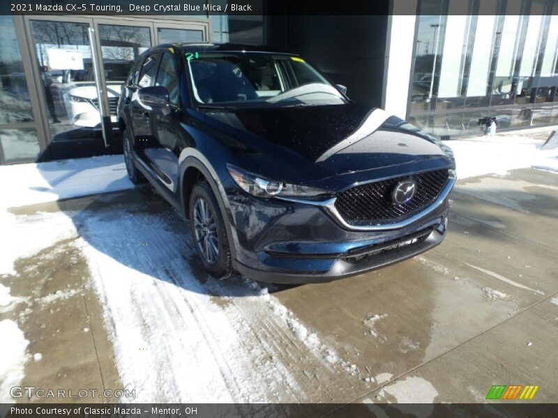 Deep Crystal Blue Mica / Black 2021 Mazda CX-5 Touring