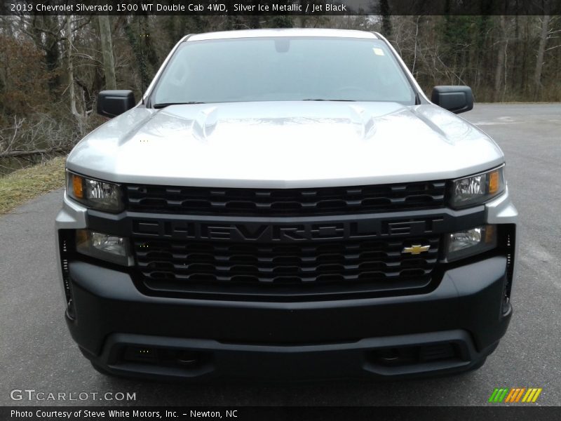 Silver Ice Metallic / Jet Black 2019 Chevrolet Silverado 1500 WT Double Cab 4WD