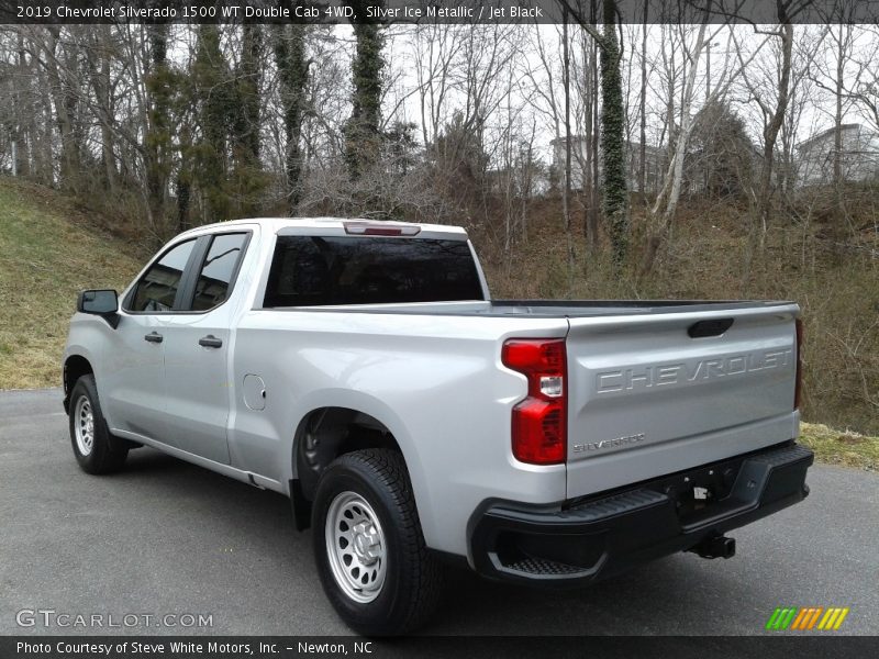 Silver Ice Metallic / Jet Black 2019 Chevrolet Silverado 1500 WT Double Cab 4WD