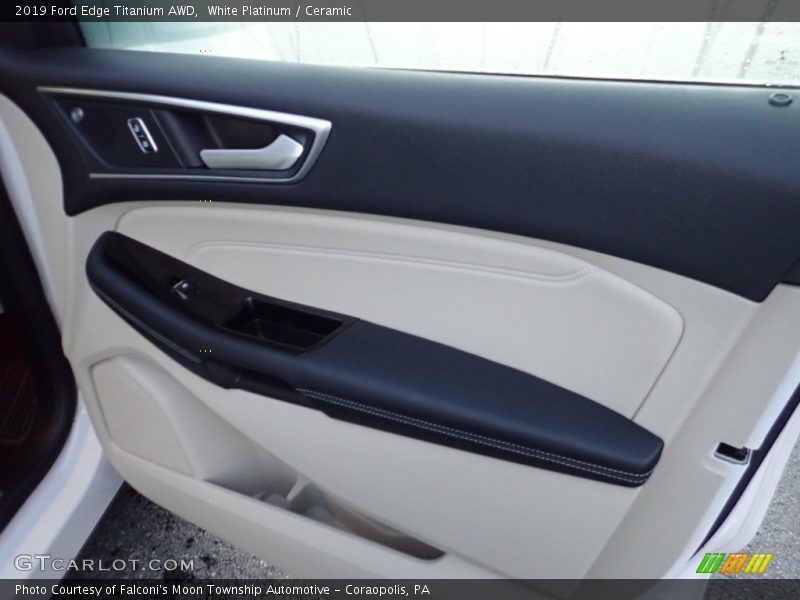 White Platinum / Ceramic 2019 Ford Edge Titanium AWD