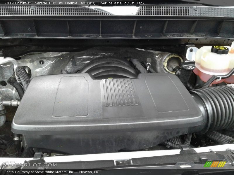 Silver Ice Metallic / Jet Black 2019 Chevrolet Silverado 1500 WT Double Cab 4WD