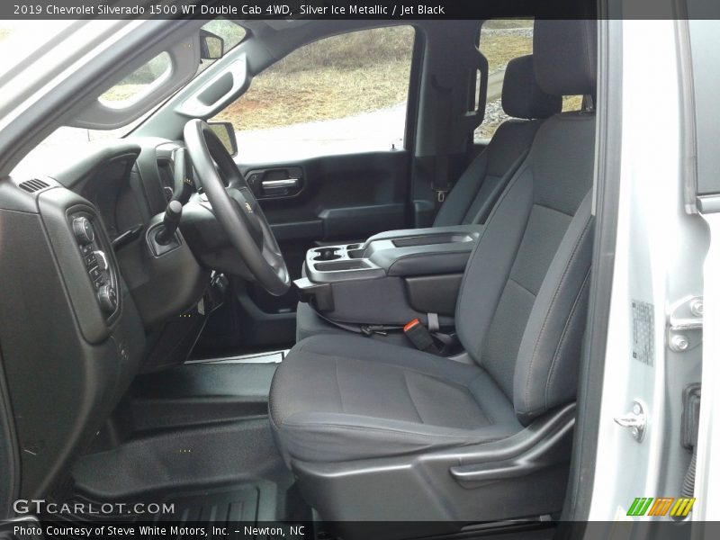 Silver Ice Metallic / Jet Black 2019 Chevrolet Silverado 1500 WT Double Cab 4WD