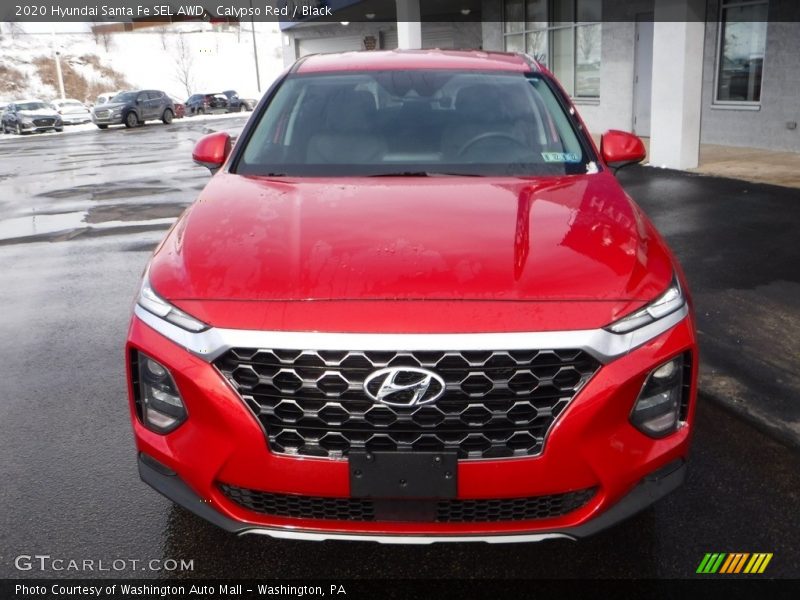 Calypso Red / Black 2020 Hyundai Santa Fe SEL AWD