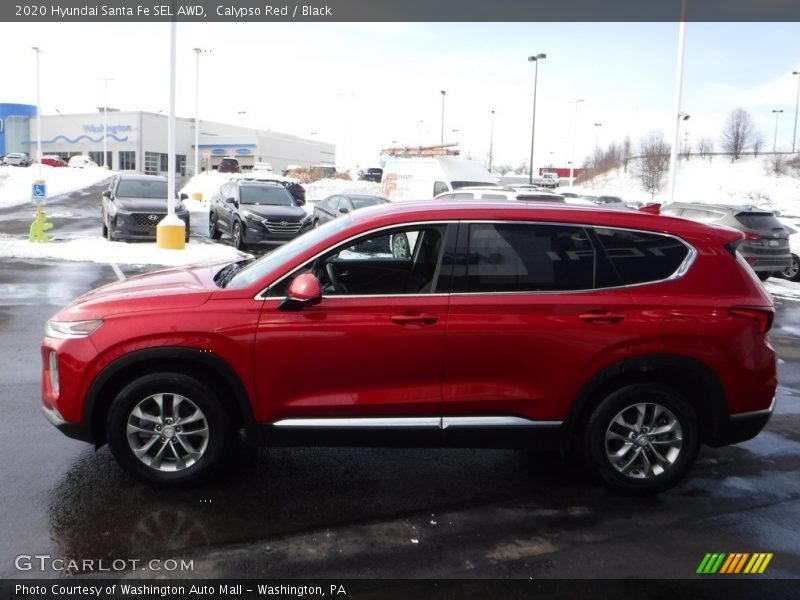 Calypso Red / Black 2020 Hyundai Santa Fe SEL AWD