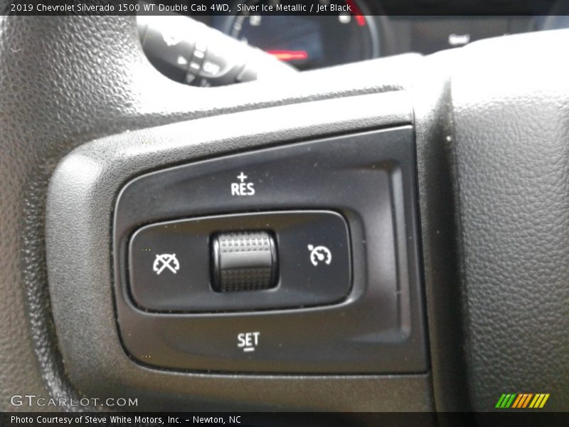 Silver Ice Metallic / Jet Black 2019 Chevrolet Silverado 1500 WT Double Cab 4WD
