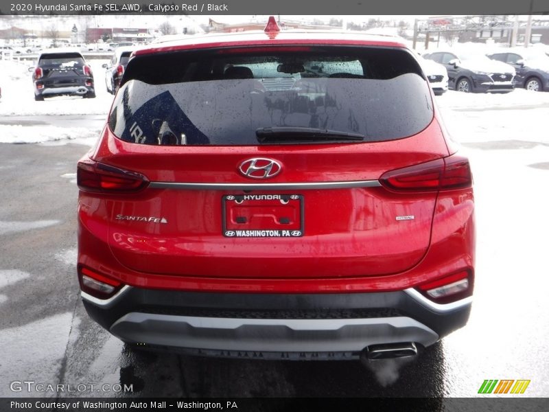 Calypso Red / Black 2020 Hyundai Santa Fe SEL AWD