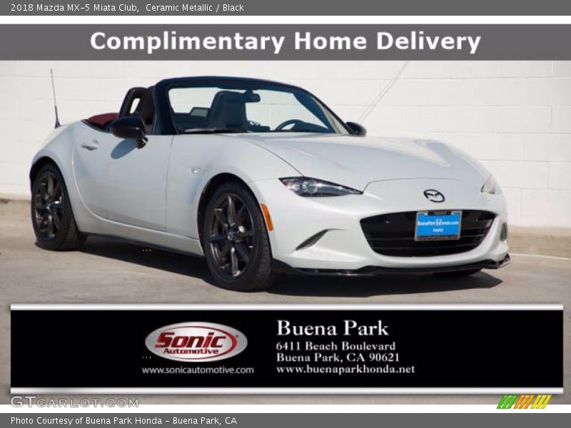 Ceramic Metallic / Black 2018 Mazda MX-5 Miata Club
