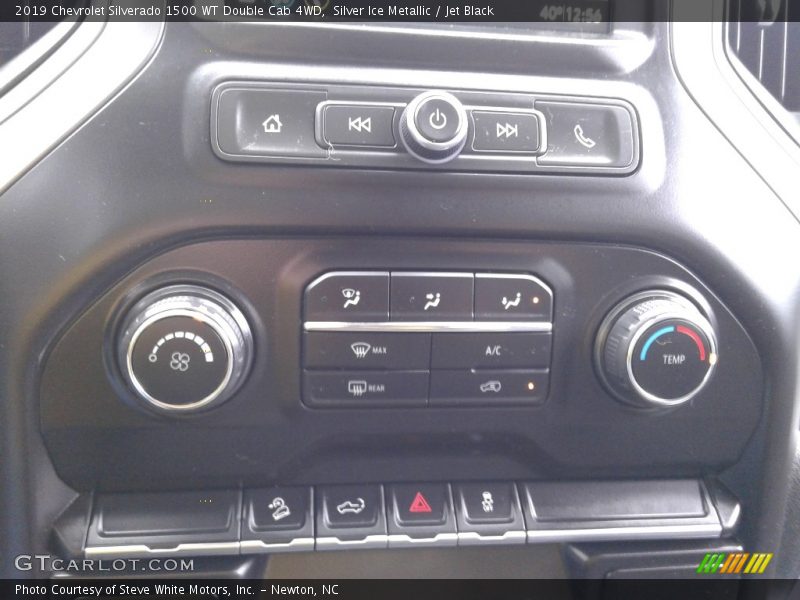 Silver Ice Metallic / Jet Black 2019 Chevrolet Silverado 1500 WT Double Cab 4WD